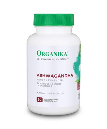 Organika Ashwagandha- Stress Relief Sleep Aid Mood Enhancement Thyroid and Blood Sugar Balance- 60 vcaps 60 count (Pack of 1)