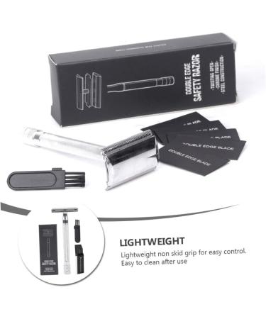 Buy Beavorty Manual Razor & Silicone Travel Bottles | Small Wallet Organizer for Men - Double-Sided Hair Razor Blade - Buy Online on GoSupps.com