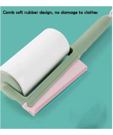 Extra Sticky Lint Roller for Clothes - 2 in 1 Pet Hair Remover & Carpet Scraper | Quick Dehairing Tool with 3 Refills - Buy Online on GoSupps.com