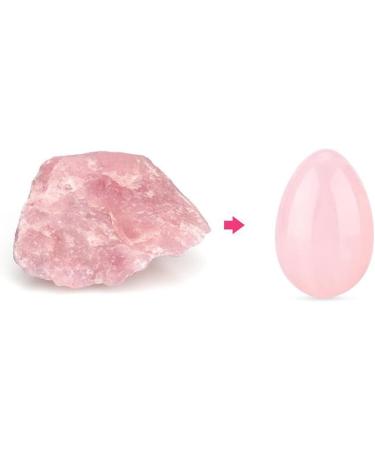 100% Pure Natural Rose Quartz Egg Set | Kegel Exercise Balls & Massage Balls | Black L Enhance Your Wellness & Intimacy - Buy Online on GoSupps.com