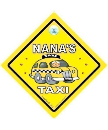 Nana's Taxi Nanas Taxi Nan's Taxi Nanny's Taxi Baby on Board Sign Bumper Sticker Twins Sign Baby on Board Decal Bumper Sticker Baby Sign Baby Car Sign Grandchild on Board Grandparent Sign
