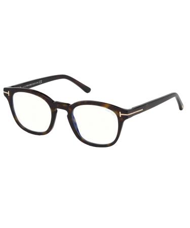 Tom Ford Unisex Eyeglasses Frames 49 Havana Havana/Brown Clip-on