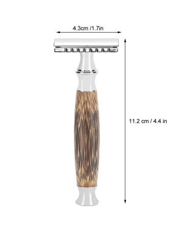 Ankroyu Security Razor Reusable Manual Aluminum Razor with Wooden Handle for Men & Women | Traditional Eco-Friendly Shaving - Buy Online on GoSupps.com