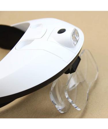LED Lamp Light Headband Headset Head Jeweler Magnifier Magnifying Glass Loupe Small Gift - Buy Online on GoSupps.com
