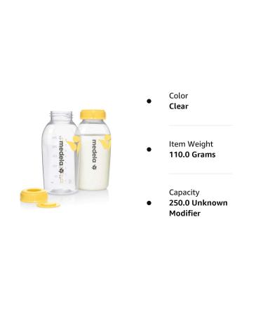 Medela Breastmilk Collection and Storage Bottles 8oz - 2 Pack, 250ml Capacity - Buy Online on GoSupps.com