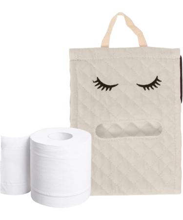 Toilet Paper Roll | Cotton Cute Eyelash Shape Toilet Roll Holder | Toilet Paper Dispenser Box for Camping Bathroom RV Car Travel No Glue or Drill Needed Gray - Buy Online on GoSupps.com