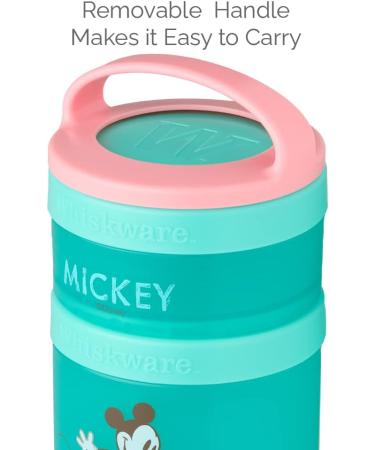 Whiskware Disney Stackable Snack Containers - Set of 3 Cups for Kids, Toddlers - Mickey and Minnie Design - Ideal for School and Travel - Buy Online on GoSupps.com