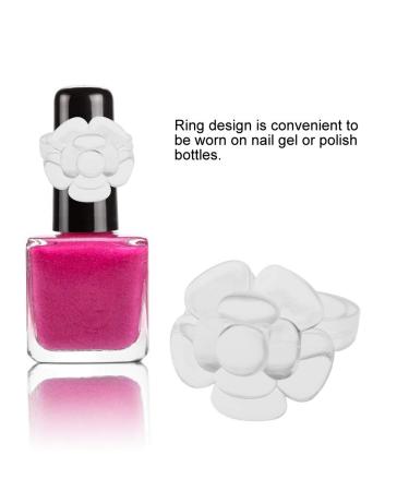 50-Part Polish Gel Nail Diagram Ring Set | Flower & Butterfly Manicure Gel Color Display Tool in Beige & Clear | International Shipping - Buy Online on GoSupps.com