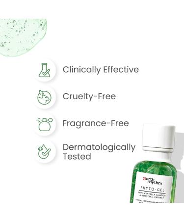 Earth Rhythm Phyto Gel with Centella Asiatica & Horsetail Extract Face Gel For Acne Prone & Sensitive Skin - 50 ML - Buy Online on GoSupps.com
