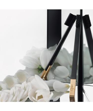 Apriori Eco-Friendly Manual Toothbrush - Soft Bristles Ergonomic Design Travel-Friendly FDA & ISO Certified - Black Gold - Buy Online on GoSupps.com