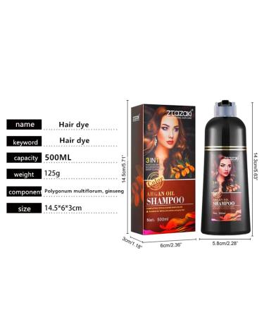 Instant Gray Hair Color Shampoo - 3-in-1 Herbal Dye for Men & Women | Quick & Easy Home or Salon Use (Brown - Buy Online on GoSupps.com