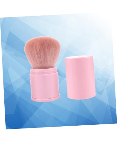 Powder Puff Makeup Foundation & Highlighters Brush - Retractable Loose Powder Blush & Liquid Highlighter - Travel Size Pink Makeup Accessories 8.3x3.3cm - Buy Online on GoSupps.com