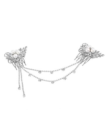 FRCOLOR Wedding Hair Clip Wedding Hair Comb Heart Hair Clip Bridal Hair Accessories Kids Hair Accessories Korean Hair Clips Hair Pin Flower Leaf Hair Clip Crown Comb Needle Child