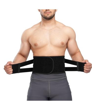 Lower Back Support Brace For Men And Women Double Layer Pressurized Lumbar Spine Decompression Belt Breathable Waist Back Posture Correction Sports Protection Girdle (Color : Black Size : XXL) lofty Black S - Buy Online on GoSupps.com