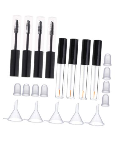 SKISUNO 1 Set Empty Eyelashes Mascara Wands with Tube Mini Lip Gloss Bottles Eyelash Mascara Tube Dispenser Bottles Lip Gloss Tubes Dispenser Tubes Mascara Bottles Mascara Applicator
