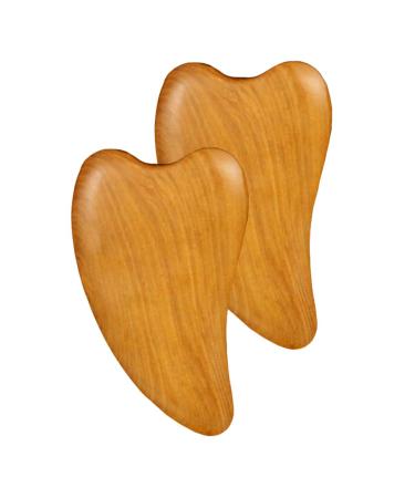 Healifty 2pcs scraping tablets face scraping board body scraping board Massage facial lifting stone Handheld Scraping Paddle scraper back scraping board face tool wooden tool kit skin care