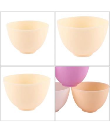 EXCEART Large Mixing Bowl Set - 3 Pcs Facial Mask Bowls for DIY Beauty Care - Ideal for Eye Masks - Yellow Color - Buy Online on GoSupps.com