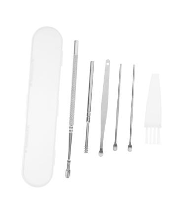 Hemoton 4 Sets Ear Pick Tool Cleaning Kit Oidos para Adultos Stainless Spatula Ear Pick Ear Wax Pick Ear Cleaning Spoon Ear Pick Kit Spiral Ear Wax Remover Earwax Removal Kit