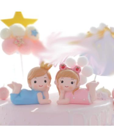 Personalised Cake Toppers Cake Decorations Baby Shower Cake Decorated Resin Baby Doll Baby Boy Girl Cake Toppers Party Decoration Supplies Cute Decor (Color : Blu) (Color : Roze) (Color : Girl) - Buy Online on GoSupps.com