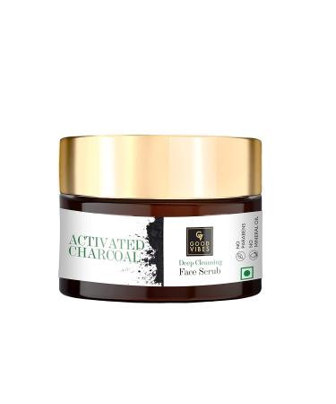 Activated Charcoal Deep Cleansing Face Scrub 50 g | Exfoliation Anti-Acne Blackhead Removal | Cleansing Moisturizing Scrub For All Skin Types | No Parabens Sulphates Mineral Oil