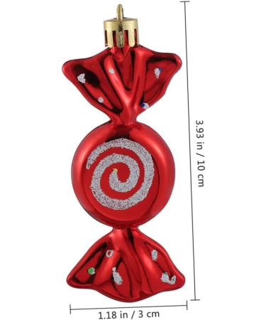 Alipis 18pcs Candy Pendant Plastic Ornaments Christmas Lollipop Ornament Christmas Tree Hanging Food - Buy Online on GoSupps.com