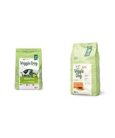 Green Petfood VeggieDog Grainfree (1 x 10 kg) & VeggieDog Origin (1 x 10 kg) 10 kg (1 pack) Bundle with VeggieDog dog food