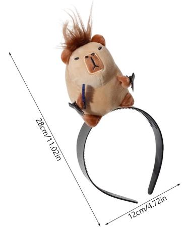 Generic Face Wash Headband - Makeup AnimalCartoon Capybara Headband Decor | Capybara Shape Face Washing Tool for Sports Shower Makeup Face Wash and Skincare Coffee - Buy Online on GoSupps.com