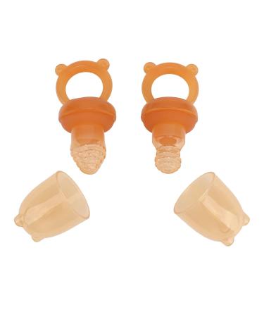 2 Pieces Baby Fruit Feeder Pacifier - Silicone Safe Fresh Food Toys for Infants | Anti-Leaking Teething Solutions - Buy Online on GoSupps.com