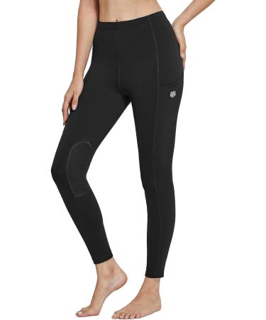 FitsT4 Girls Riding Pants - Kids Equestrian Breeches with Knee-Patch, Youth Schooling Tights - Black (Small) | Pockets Included - Buy Online on GoSupps.com