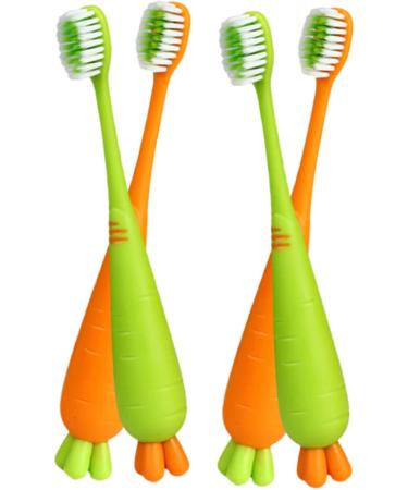 Buy Minkissy Manual Toothbrush Set - 12 Pieces Carrot Travel Toothbrushes for Kids | Childrens Dental Care - Buy Online on GoSupps.com