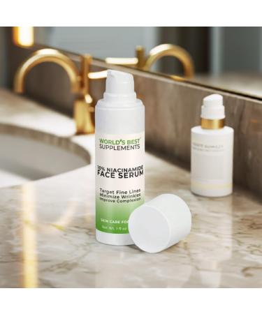 10% Niacinamide Face Serum | 1oz | Vitamin B3 & Sodium Hyaluronate Anti Aging Moisturizer Minimize Pores Enhance Skin Tone Reduce Blemishes & Improve Clarity | World's Best Supplements - Buy Online on GoSupps.com