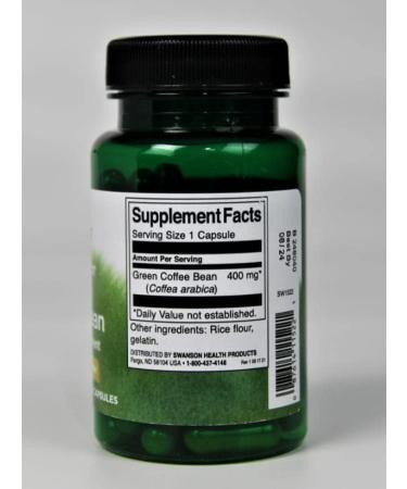 Swanson Full Spectrum Green Coffee Bean 400mg 60 Capsules - 2 Pack - Buy Online on GoSupps.com