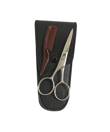 Housoutil 1 Set Brow Scissors Small Scissors Eyebrow Scissor Nose Scissors Beard Eyebrow Trimming Scissors Confident Beard Cut Eyebrow Grooming Scissors Stainless Steel 6.3x13.3cm Black