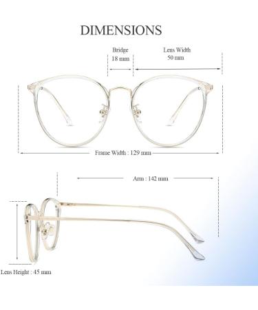 Firmoo Anti-Glare Blue Light Blocking Glasses for Men and Women - Transparent Non-Prescription Eyeglasses for Computer Gaming and Eye Strain Relief (1.5x) - Buy Online on GoSupps.com