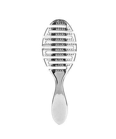 Hairbrush Easy Operation Portable Headcomb for Hairdressing(Silver) Gold Silver
