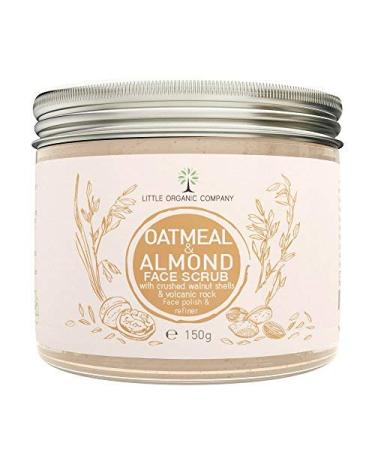 Oatmeal & Almond Face Scrub with crushed Walnut Shells a blend of Natural & Organic Ingredients