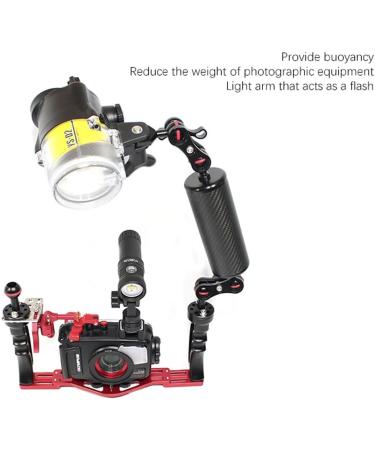 Carbon Fiber Dual Ball Dive Float Arm for Underwater Photography - 55mm*200mm, Buoyancy +220g FA55 Red - Buy Online on GoSupps.com