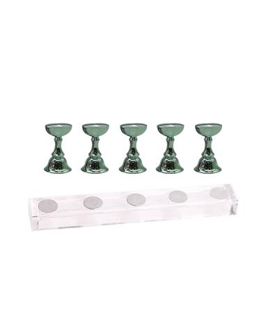 Spir arthlan acrylic nail art practice stands magnetic nail tip holder training fingernail display stand for DIY manicure salon coating black
