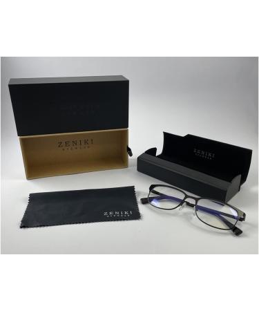 Zeniki Blue Light Blocking Glasses - Reduce Eye Strain and Improve Sleep - Premium Metal Design for Men and Women (Black) - Buy Online on GoSupps.com
