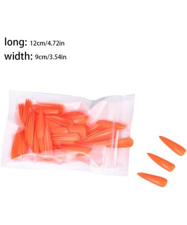 dijiusidy 1 Set Press on Nails Almond Fingernails Stick Solid Color Full Cover Art Decals Salon Supplies DIY Decorations No.7 orange - Buy Online on GoSupps.com