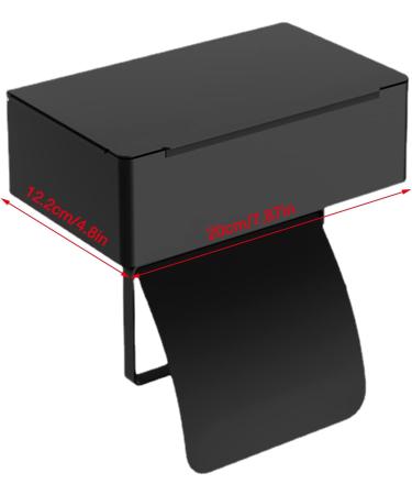 2 Toilet Paper and Wipes Holder | Stainless Steel Polished Modern Roll Tissue Holder | Flushable Wet Wipe Dispenser for Washroom Kitchen Riastvy 2 Pcs Black - Buy Online on GoSupps.com