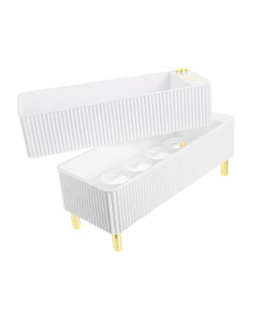 BUGUUYO Box Plastic Drawer Egg Container for Refrigerator Household Egg Container Carton High re-usable White 26.5X16X10CM