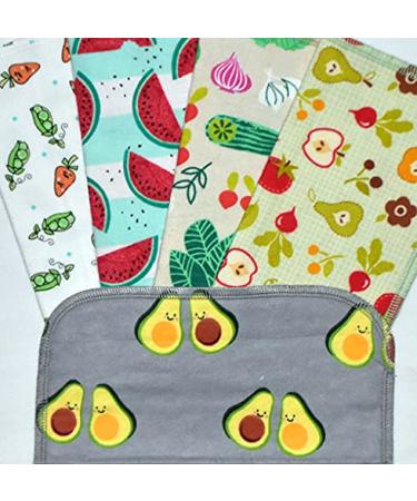 Farmers Market 2 Ply Printed Flannel 8x8 Inches Set of 5 Little Wipes - Buy Online on GoSupps.com