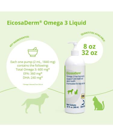 EicosaDerm Omega 3 Liquid for Dogs and Cats 32 oz - Buy Online on GoSupps.com
