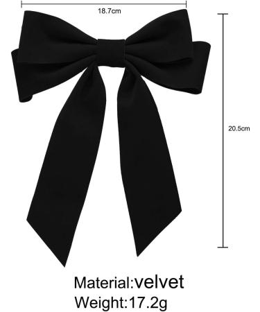 SUKOKOLA N1H0 Black Acrylic Bow Hair Clip - Elegant Hair Accessories for All Occasions | International Shipping Available - Buy Online on GoSupps.com