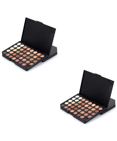 Angoily 2pcs 40 Eye Shadow Eyeshadow Powder Eyeshadow Pallet Eyeshadow Matt Palette Smoky Makeup 1 count (Pack of 1) As Shownx2pcs