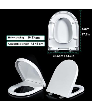 Small Soft Close Toilet Seat U Shaped D Shape Bowl Compact Tiny Design Water Closet Easy Install White A Little Surprise - Buy Online on GoSupps.com