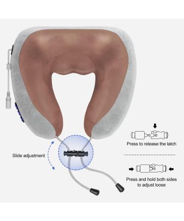 Ikasus 3D Electric Neck Massage Pillow | Pain Relief U-Shaped Device for Car & Office | Relaxation with Rotating Massage Heads (Gray Brown TP-0117c) - Buy Online on GoSupps.com