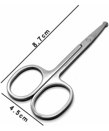 YSUUZRL 2 Pcs (Nasal hair scissors+Slanted mouth clamp) Whitehead Removal Acne Blackhead Removal Needles Tweezers Beauty Salon Pimples Needles Deep Cleaner Clip Tool - Buy Online on GoSupps.com