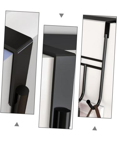 Hohopeti 7 Door Hook Rustic Coat Hooks Kitchen Cabinet Decor Iron Hook Coat Racks Hanging Storage Rack Office 42X22CM Black - Buy Online on GoSupps.com